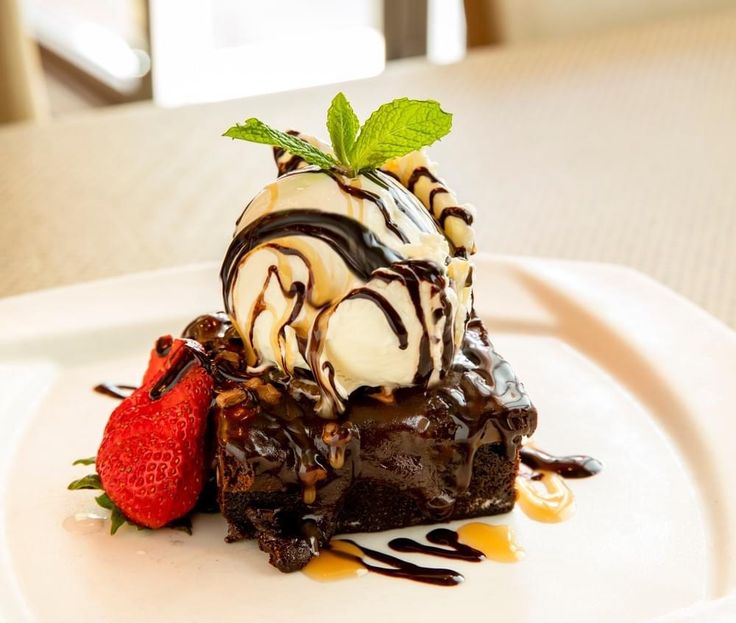 Brownie con Helado